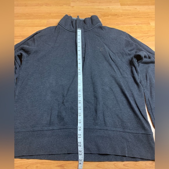 GANT Men’s Quarter Zip Button Mock Neck Sweater Cotton Elbow Patches Grey L - Picture 10 of 12
